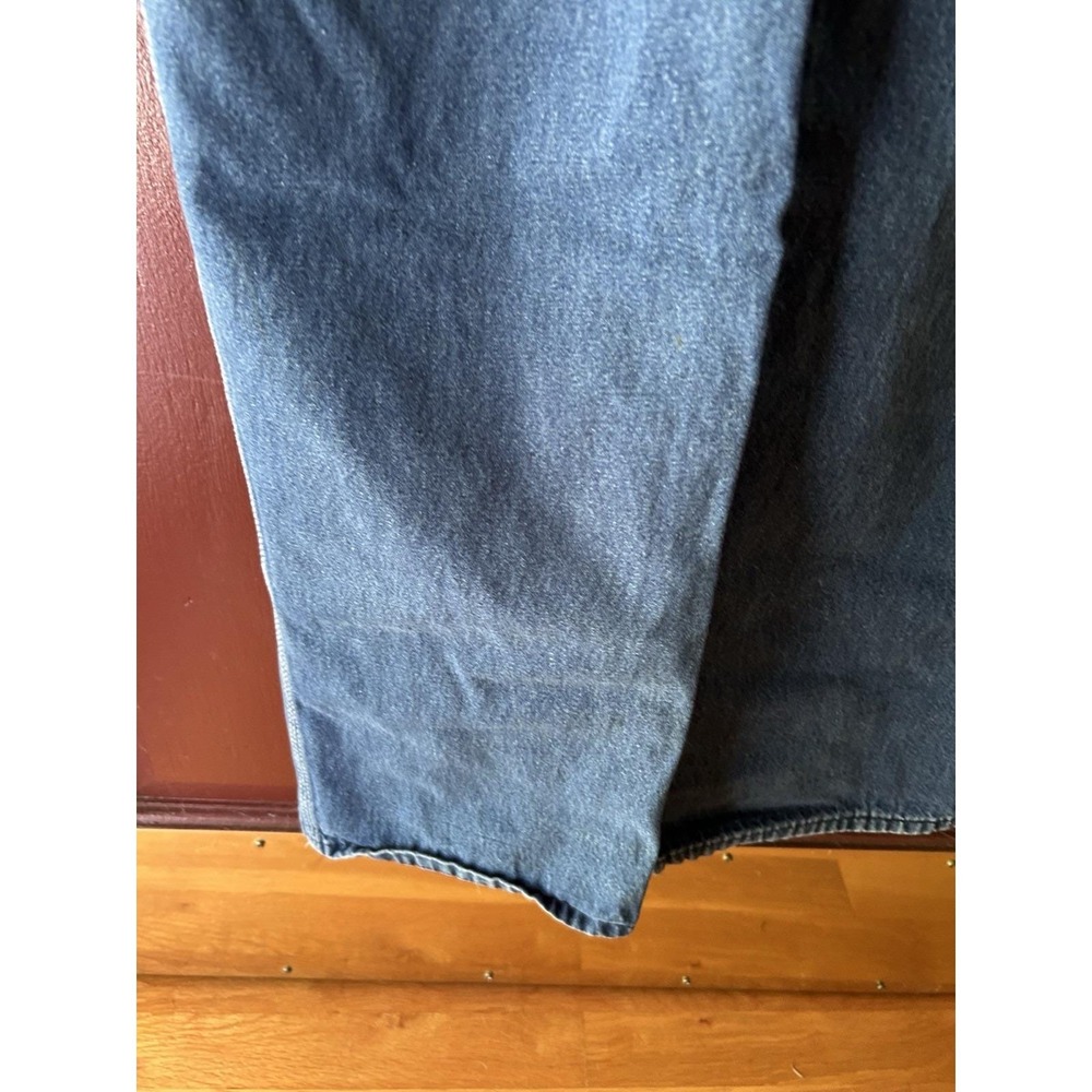 Vintage Pointer Brand Denim Overall Workwear USA Size W34 L36 Men 90s Worn - Picture 3 of 11